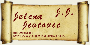 Jelena Jevtović vizit kartica